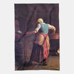 Linge De Cuisine Une femme qui fait du pain, Jean-François Millet