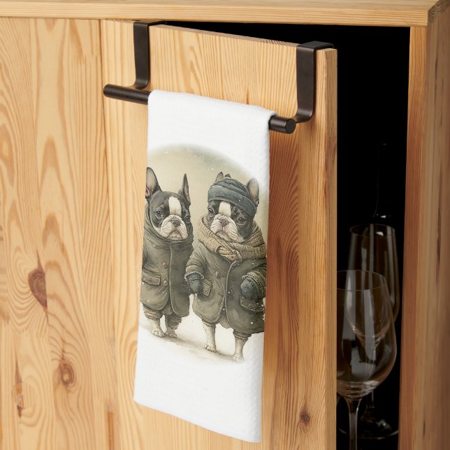 Linge De Cuisine Une promenade d'hiver 02 (Pliage en tiers)