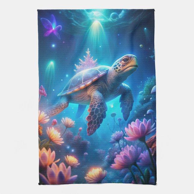 Linge De Cuisine Une tortue (Vertical)