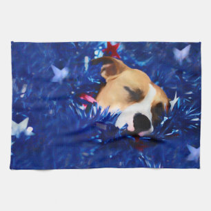 Linge De Cuisine USA Patriotique Chien American Pit Bull Terrier