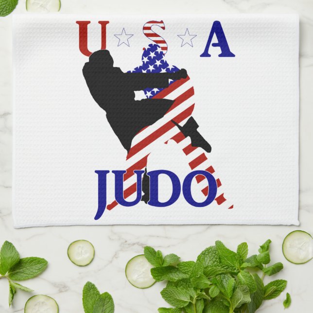 Linge De Cuisine USA Patriotique Martial Arts JUDO (Plié)