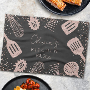 Linge De Cuisine Ustensiles de cuisine personnalisés avec paillette