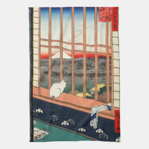 Linge De Cuisine Utagawa Hiroshige - Champs de riz Asakusa