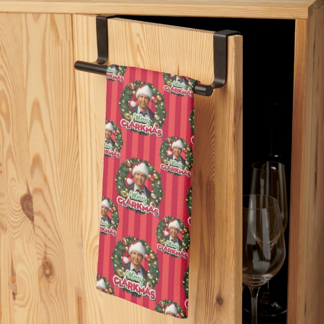 Linge De Cuisine Vacances Noël | Merry Clarkmas Motif (Pliage en tiers)