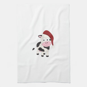 Linge De Cuisine vache de Noël