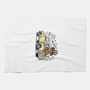 Linge De Cuisine Vache patriotique conception vectorielle camion 4