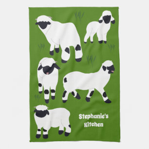 Linge De Cuisine Valais Blaccusé Moutons Personnalisés Agriculteu