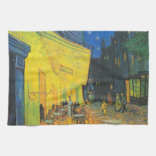 Linge De Cuisine Van Gogh Café Terrasse Rue Française Scène (Horizontal)