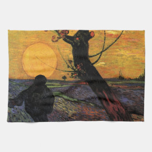 Linge De Cuisine Van Gogh; Le Semeur, Paysan Agriculteur de Vintage