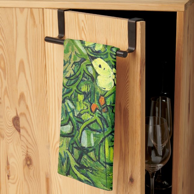 Linge De Cuisine Van Gogh - Papillons et pavots (Pliage en tiers)
