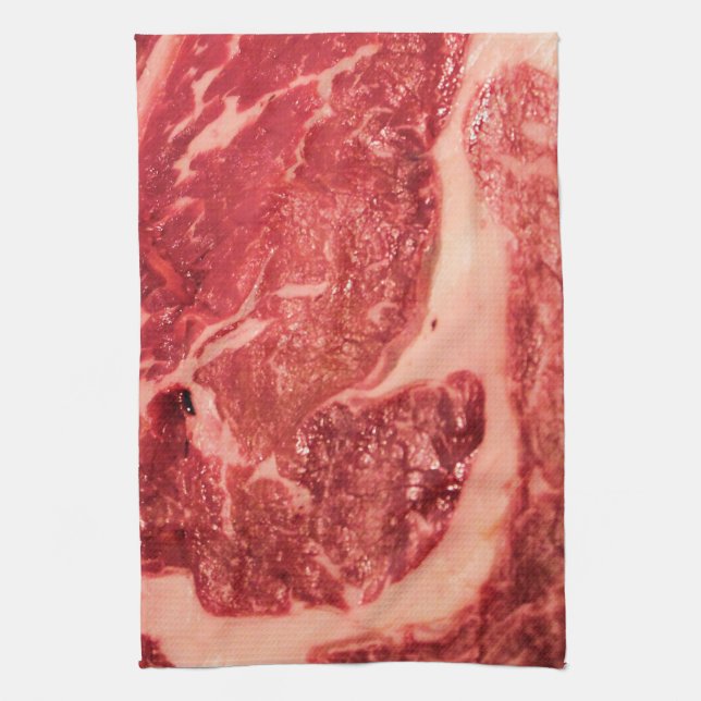 Linge De Cuisine Vapeur de Ribeye de viande crue (Vertical)