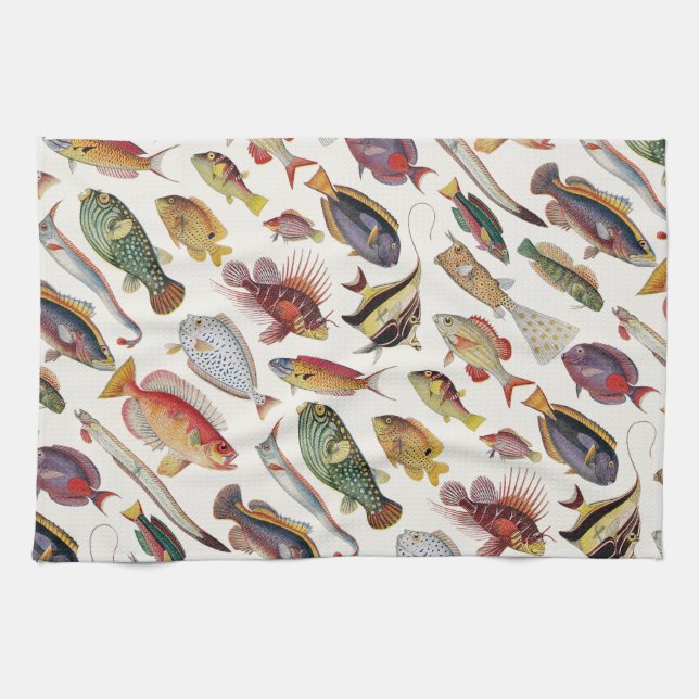 Linge De Cuisine Variétés de poissons (Horizontal)