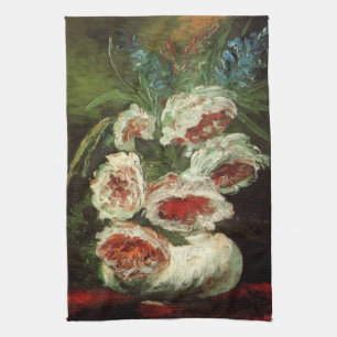 Linge De Cuisine Vase avec pivoines par Vincent van Gogh