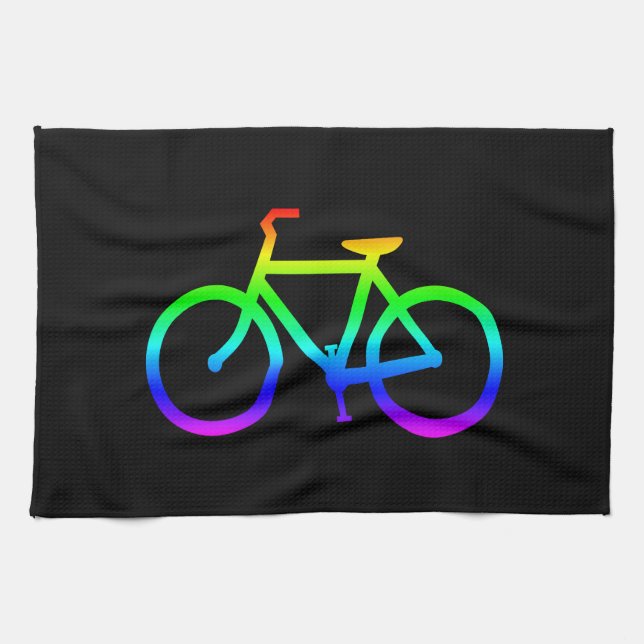 Linge De Cuisine Vélo arc-en-ciel lumineux (Horizontal)