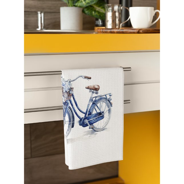 Linge De Cuisine Vélo en Delft Blue personnalisable (Créateur téléchargé)