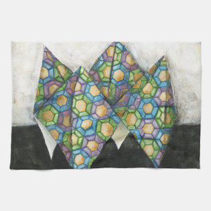Linge De Cuisine Vendeur Origami Fortune sur papier géométrique