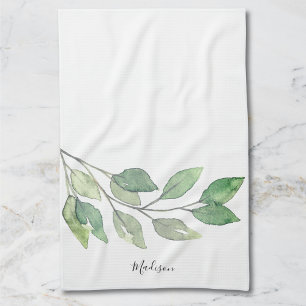 Linge De Cuisine Verdure aquarelle personnalisée