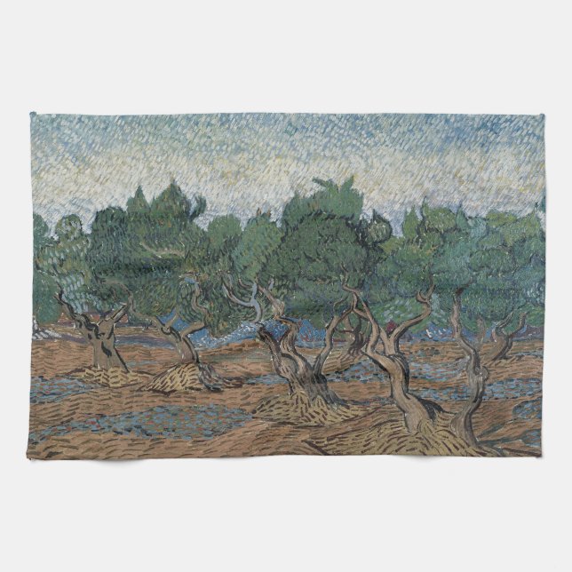 Linge De Cuisine Verger olive par Vincent van Gogh (Horizontal)