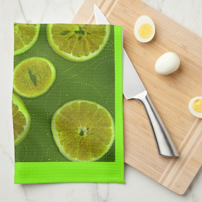 Linge De Cuisine Vert (Quart Plié)