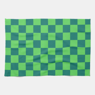 Linge De Cuisine Vert bleu À damiers En vichy Motif