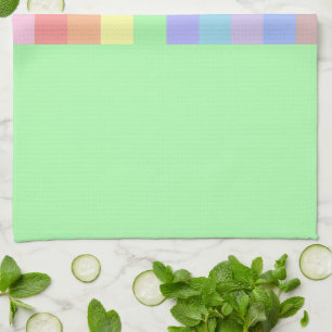Linge De Cuisine Vert de chaux en pastel