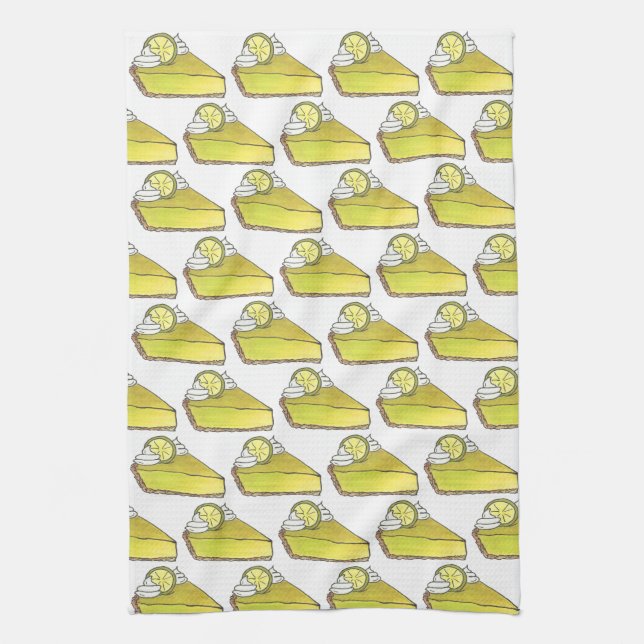 Linge De Cuisine Vert Floride clé Lime Pie Slice Foin (Vertical)