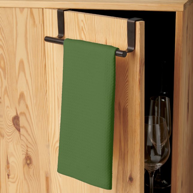 Linge De Cuisine Vert olive (Pliage en tiers)
