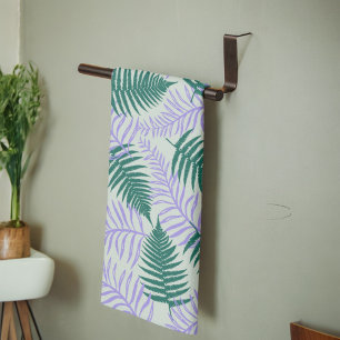 Linge De Cuisine Vert pourpre Tropical Fern Botanique Printemps été