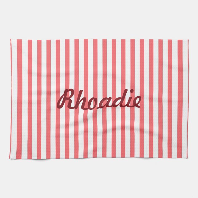 Linge De Cuisine vertical rose et blanc (Horizontal)