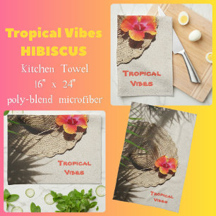 Linge De Cuisine Vibes tropicales Casquette soleil sur sable de pla