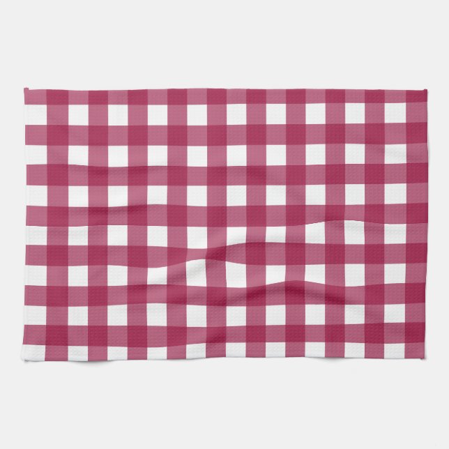 Linge De Cuisine Vichy Rouge Cerise (Horizontal)