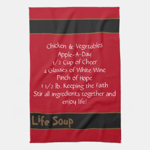 Linge De Cuisine Vie Soupe Cuisine Serviette-Double Bande