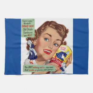 Linge De Cuisine Vieille femme néerlandaise de nettoyage