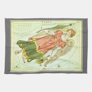 Linge De Cuisine Vierge Vierge Antique Constellation Miroir d'Urani