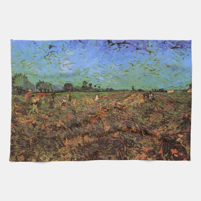 Linge De Cuisine Vignoble vert par Vincent van Gogh (Horizontal)