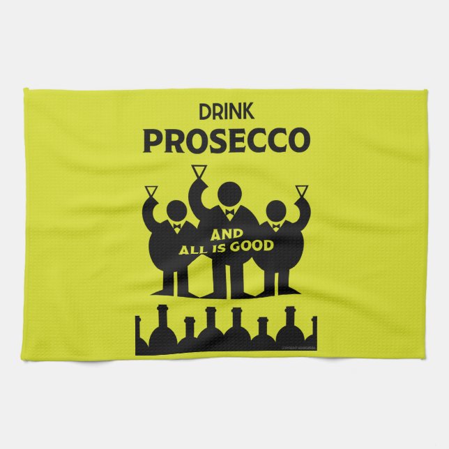 Linge De Cuisine Vin pétillant Prosecco italien (Horizontal)