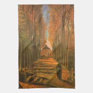 Linge De Cuisine Vincent van Gogh - Allée de peupliers en automne