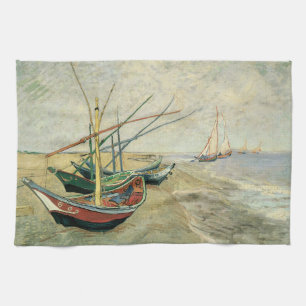 Linge De Cuisine Vincent van Gogh - Bateaux de pêche sur la plage