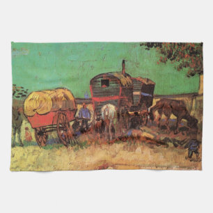 Linge De Cuisine Vincent van Gogh - Encampement des caravanes tziga