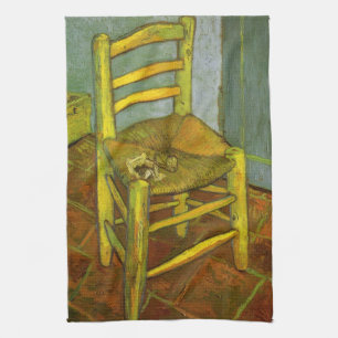 Linge De Cuisine Vincent van Gogh - La chaise de Vincent avec son t