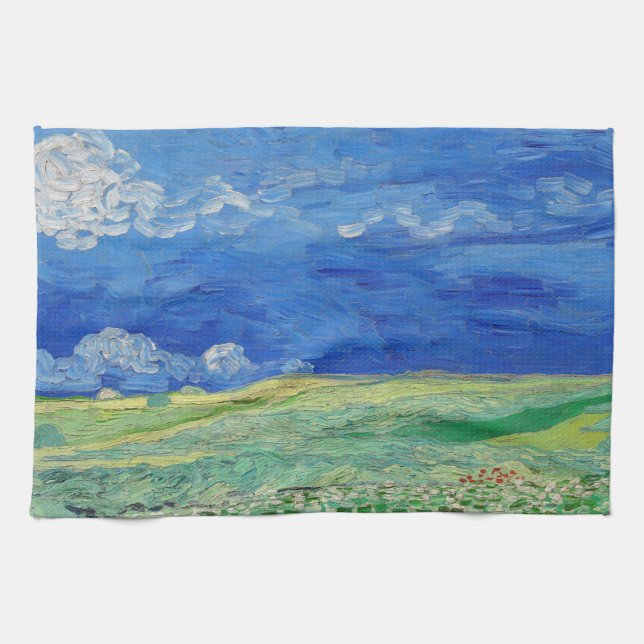 Linge De Cuisine Vincent van Gogh - Les champs de roues sous Thunde (Horizontal)