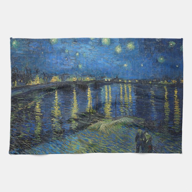 Linge De Cuisine Vincent van Gogh - Nuit étoilée sur le Rhône (Horizontal)