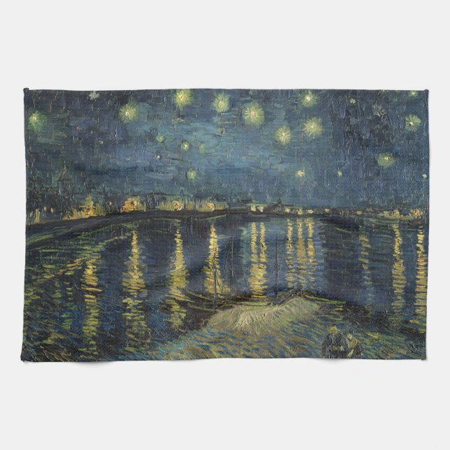 Linge De Cuisine Vincent van Gogh | Nuit étoilée sur le Rhône (Horizontal)