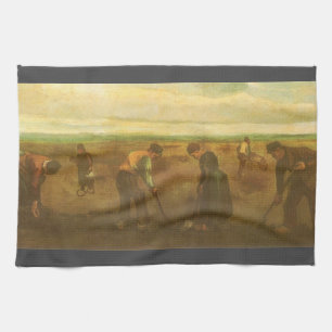Linge De Cuisine Vincent van Gogh - Paysans plantant des pommes de
