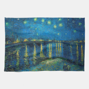 Linge De Cuisine Vincent Van Gogh Starry Night Over the Rhone
