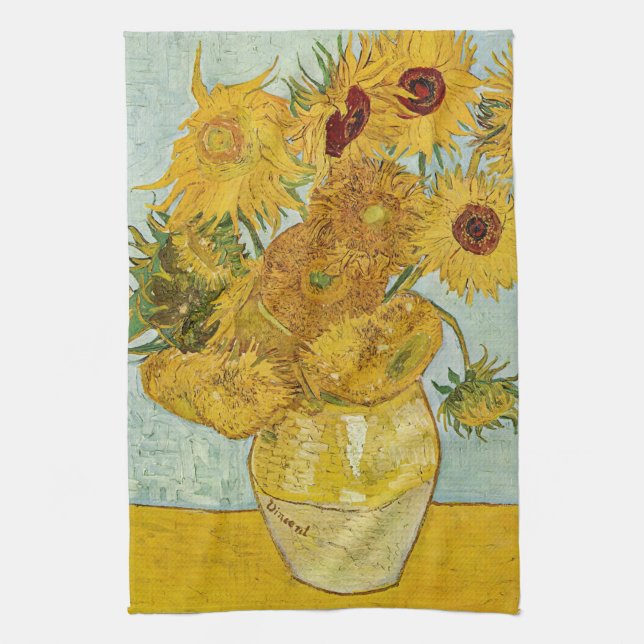 Linge De Cuisine Vincent Van Gogh - Vase avec douze tournesols (Vertical)