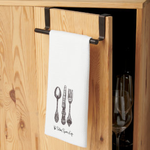 Linge De Cuisine Vintage Argent Aliments d'entreprise NOM commercia