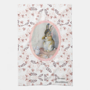 Linge De Cuisine Vintage Ditsy Flower Miss Bunny Teatime