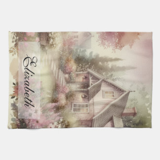 Linge De Cuisine Vintage Fall Scenery cottage jardin fleuri feuille