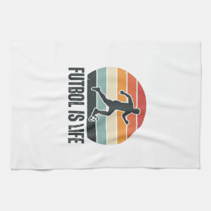 Linge De Cuisine Vintage Futbol est la vie conception de maillot de